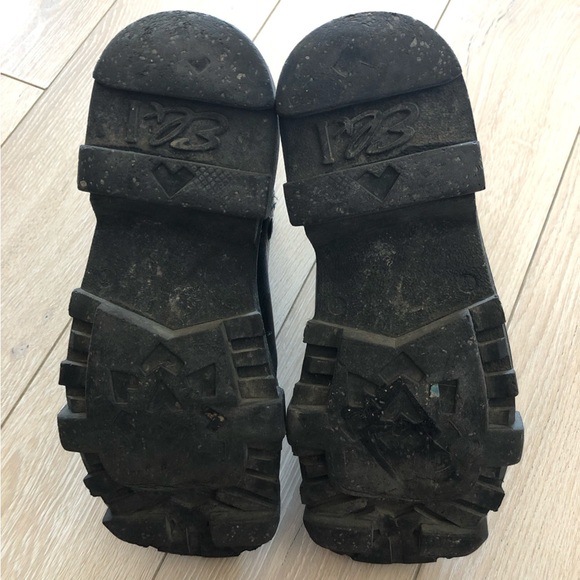 Vintage Destroy Platform Chunky Heel Leather Boots US Size 5.5 - Picture 7 of 14